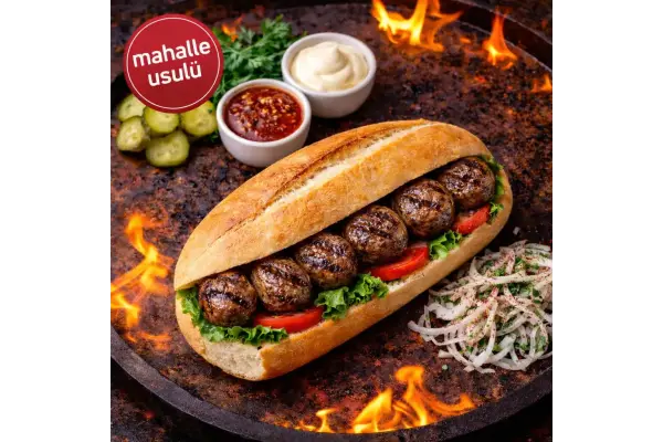 Mahalle Usulü Ekmek Arası Dana Köfte (Tam)
