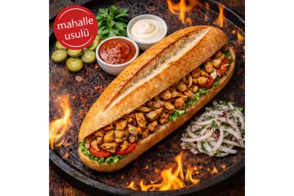 Mahalle Usulü Ekmek Arası Tavuk Döner (Tam)